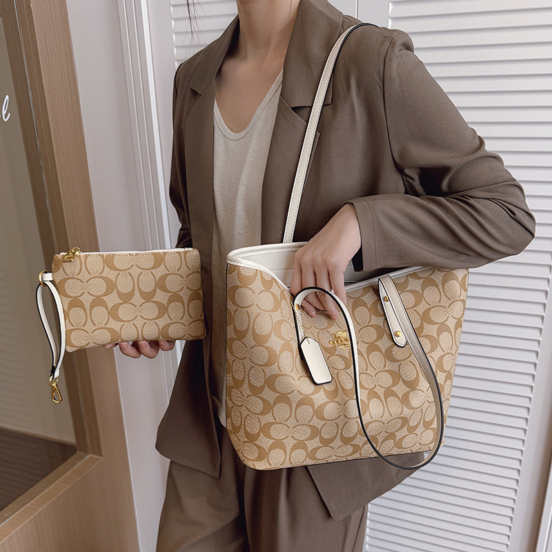 Women Bags In Sale - 高級デザイナーレディースショルダーバッグ大容量実用的なデイリーハンドバッグポケット付き耐久性のあるブランドレターカジュアルショッパー