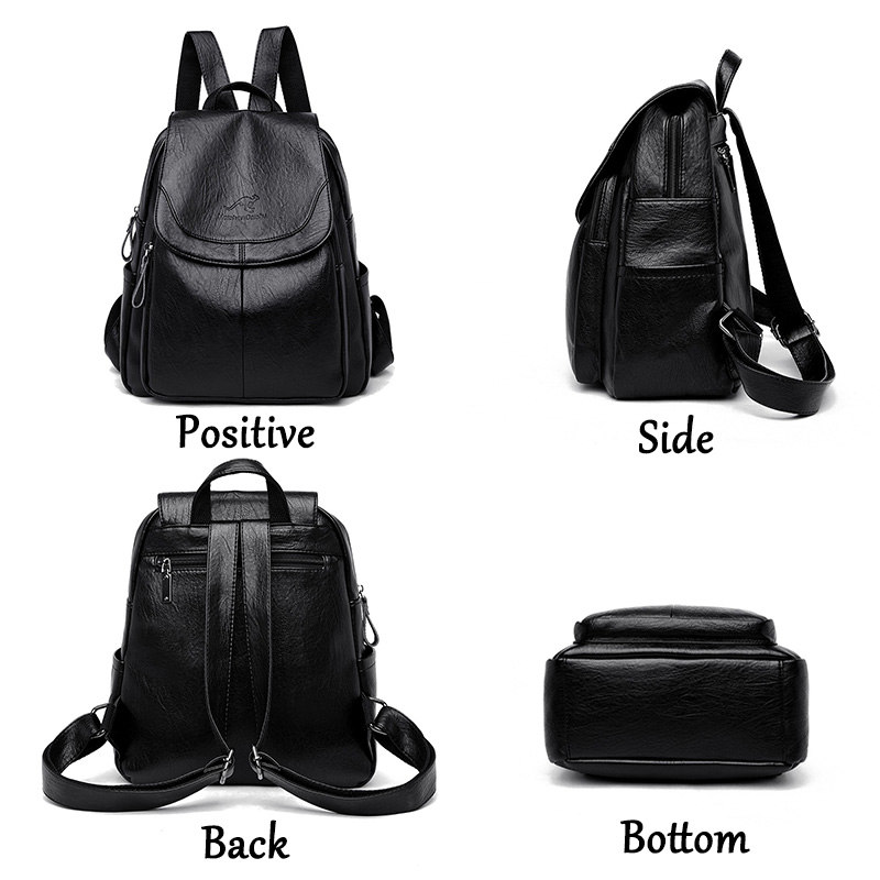 Women Bags In Sale - ヴィンテージ風ソフトレザーバックパック 女性用 9色展開 カジュアルトラベルショルダーバッグ 女性用リュックサック スクールバッグ