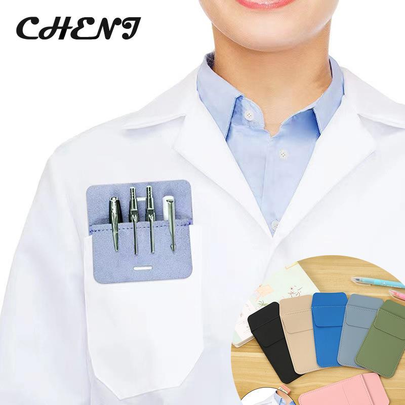 Doctor Bag Leather - Pu レザー鉛筆バッグ服ポケット病院ビジネスペンホルダー用品ドクターナーススタッフ漏れ防止ペンポーチ