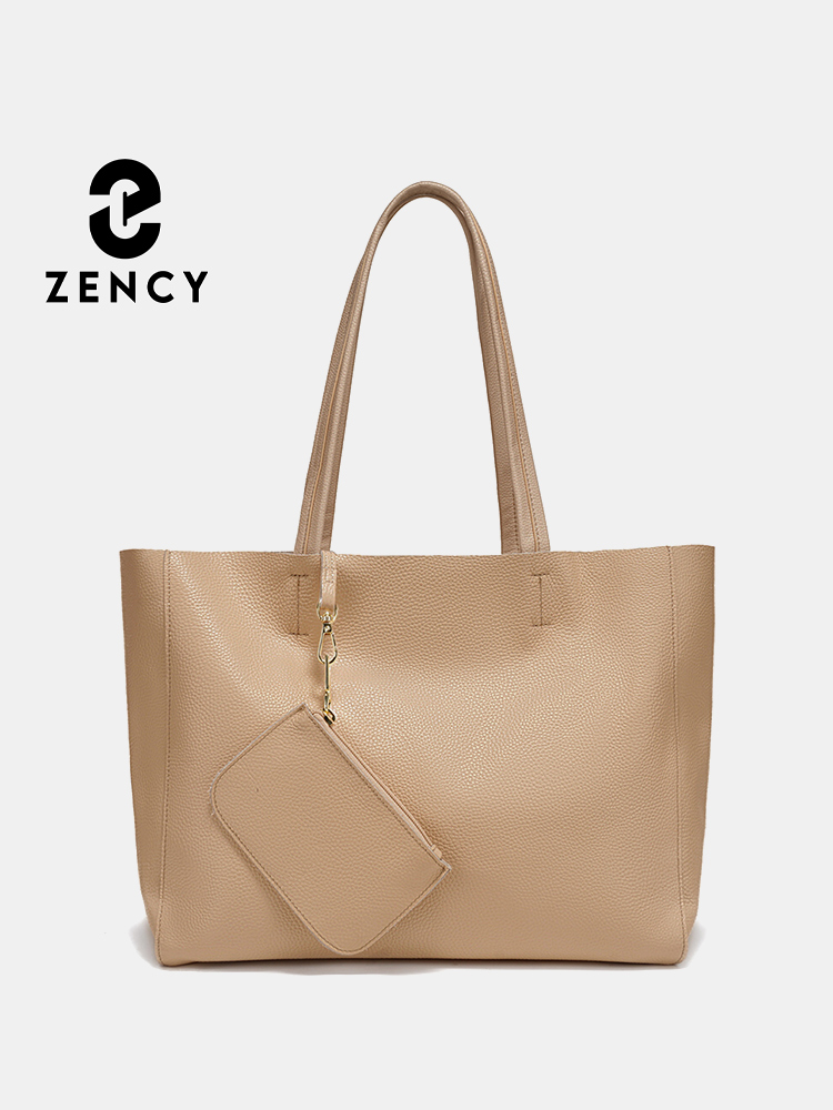Women Bags Work - Zency 本革製大型トートバッグ ビーチハンドバッグ 高級レディースバッグ A4ワークバッグ ショッピング