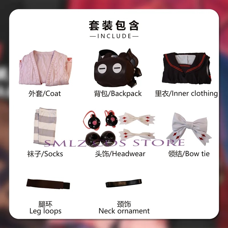 Women Bags Europe - COSZenless Zone Zero Ukinami Yuzuha コスプレ衣装セットウィッグコートバッグハロウィンパーティー小道具女性用