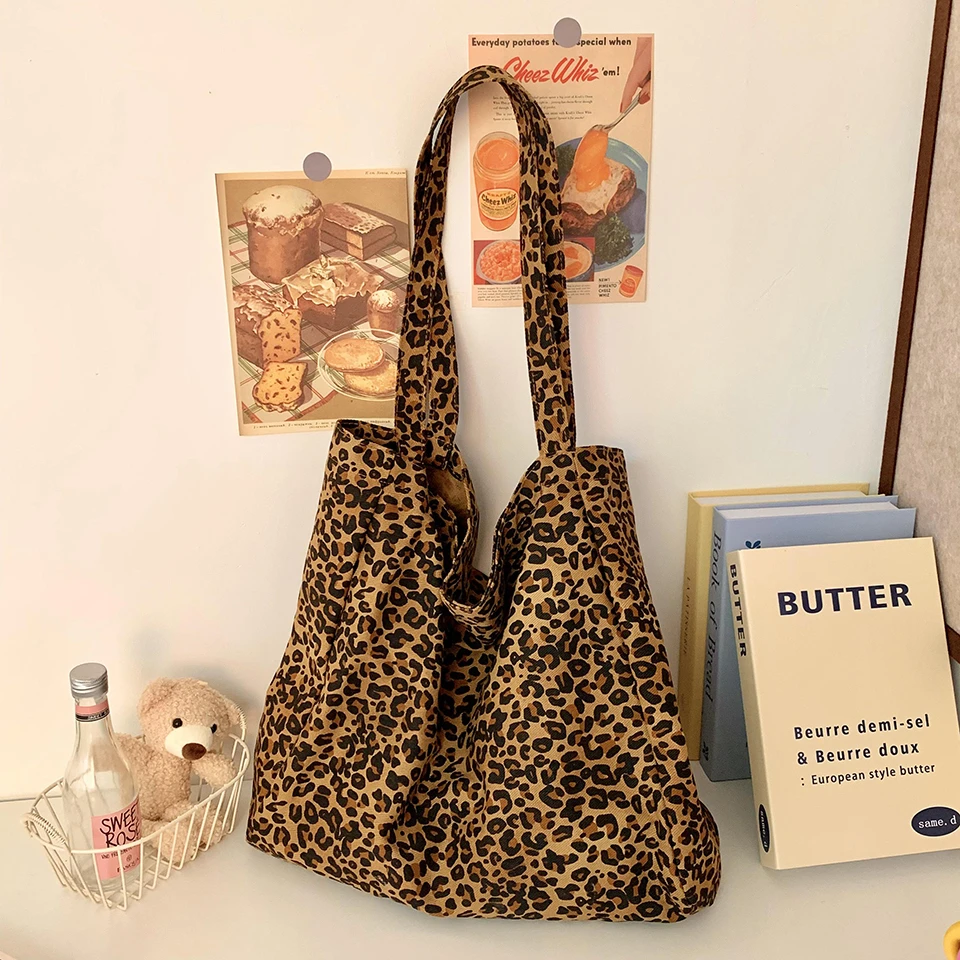 Women Bags In Sale - 女性用キャンバスハンドバッグ,大容量トートバッグ,ヒョウ柄,ショルダーバッグ,高品質,2020
