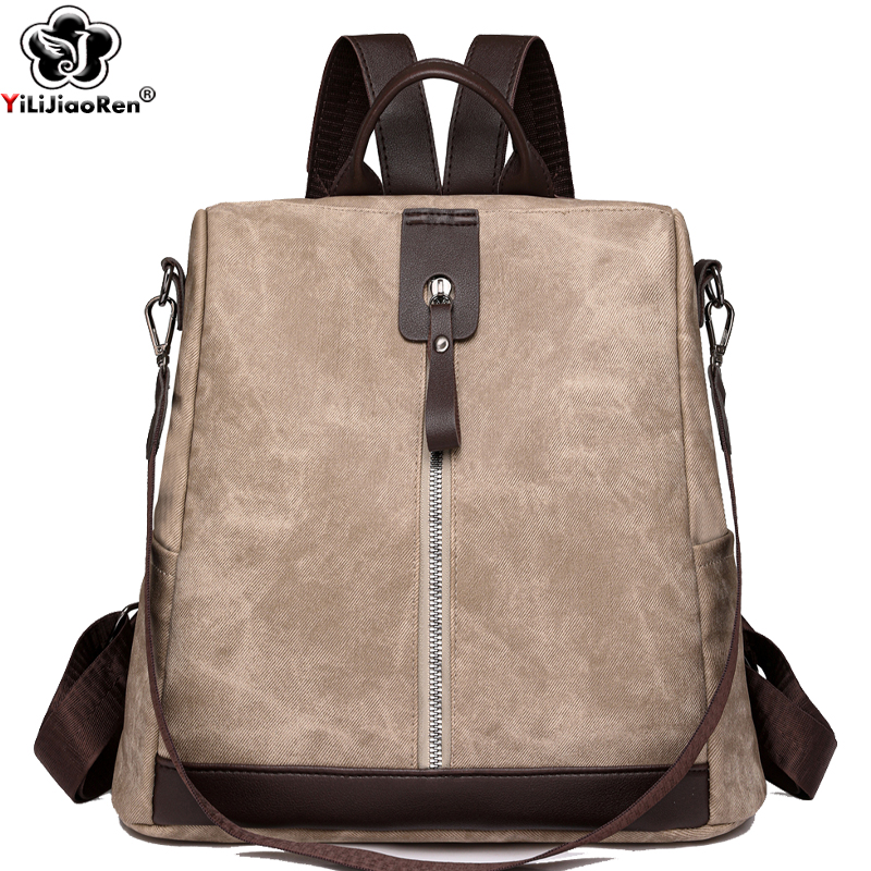 Women Bags In Sale - ファッション盗難防止バックパック女性高品質レザーデイパック女性ショルダーバッグデザイナーレディース軽量旅行リュックサック