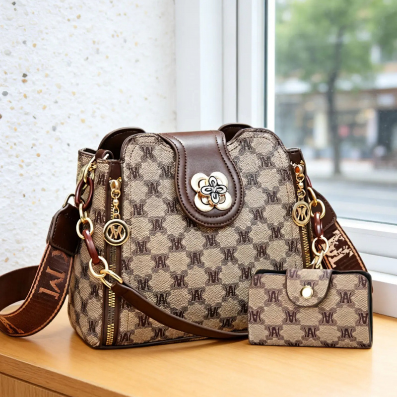 ヴィンテージ風レタープリントショルダーバッグ、ファッショナブ - Women Bags Work のレビューと価格
