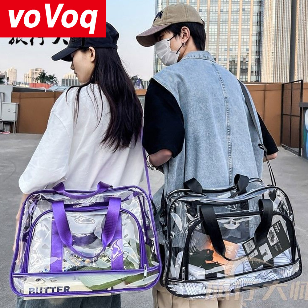 男性と女性のための透明なトラベルバッグ,大容量の防水PVCト - Women Bags Max のレビューと価格