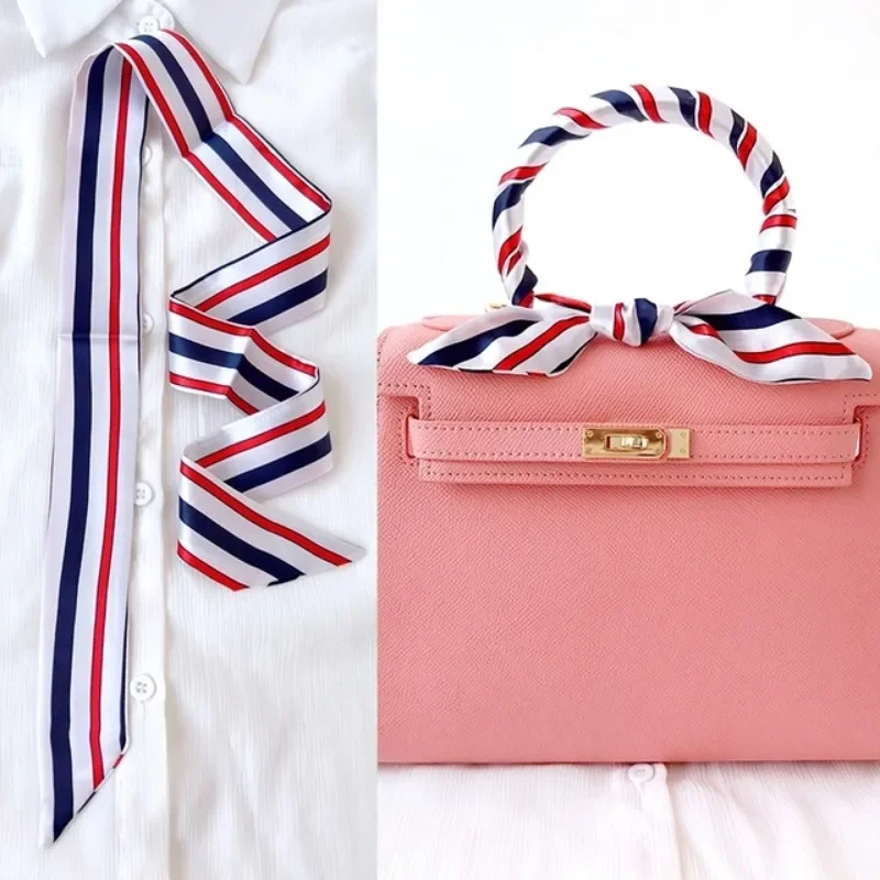 細いロングヘアストリップ女性用シルクバッグハンドルリボンスカ - Women Bags Polene のレビューと価格