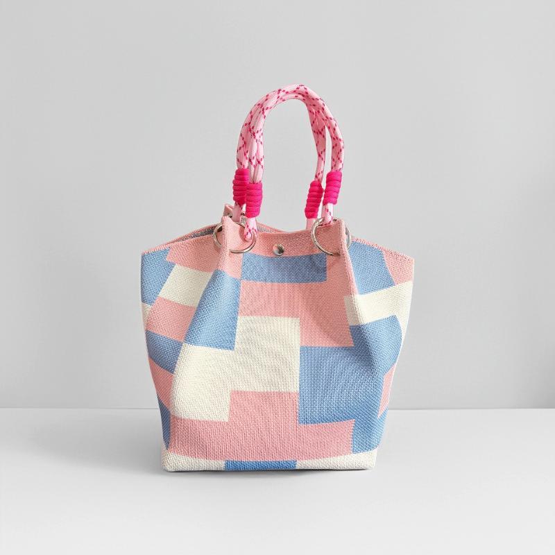新発売 ニット製レディーストートバッグ スタイリッシュなプリ - Women Bags In Sale のレビューと価格
