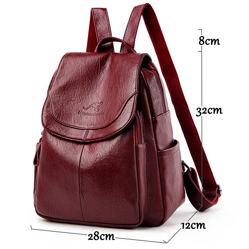 ヴィンテージ風ソフトレザーバックパック 女性用 9色展開 カ - Women Bags In Sale のレビューと価格