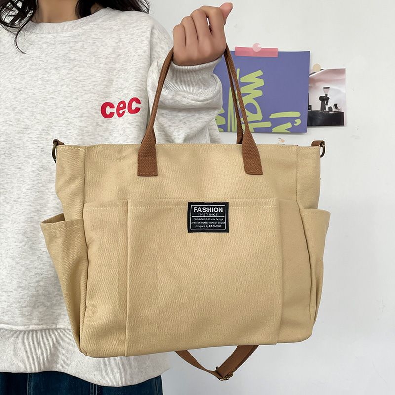 女性用大型キャンバストートバッグ、ミニマリストワークバッグ  - Women Bags Work のレビューと価格