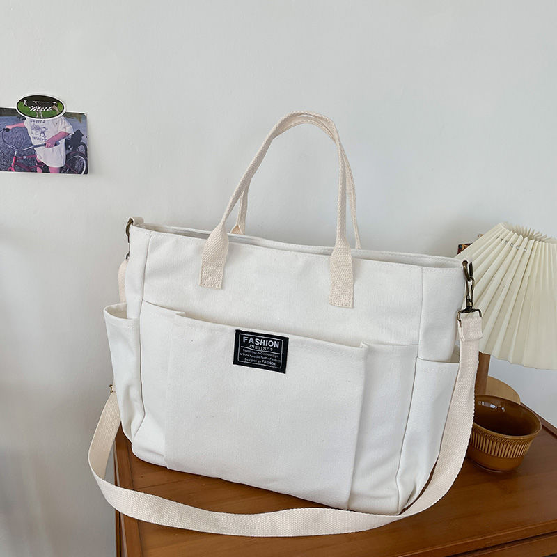 女性用大型キャンバストートバッグ、ミニマリストワークバッグ  - Women Bags Work のレビューと価格