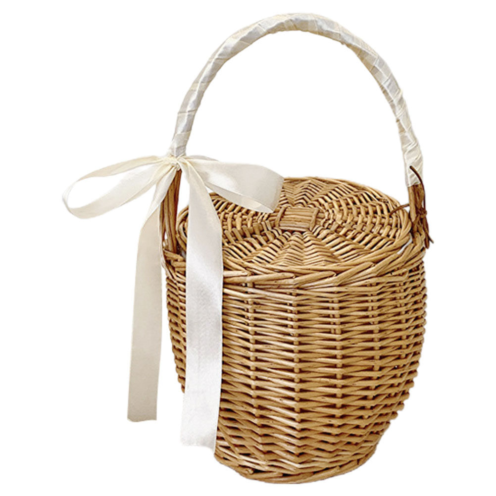 フランス風の手編みピクニックバスケット、果物、野菜、軽食用、 - Basket Bag Wicker のレビューと価格