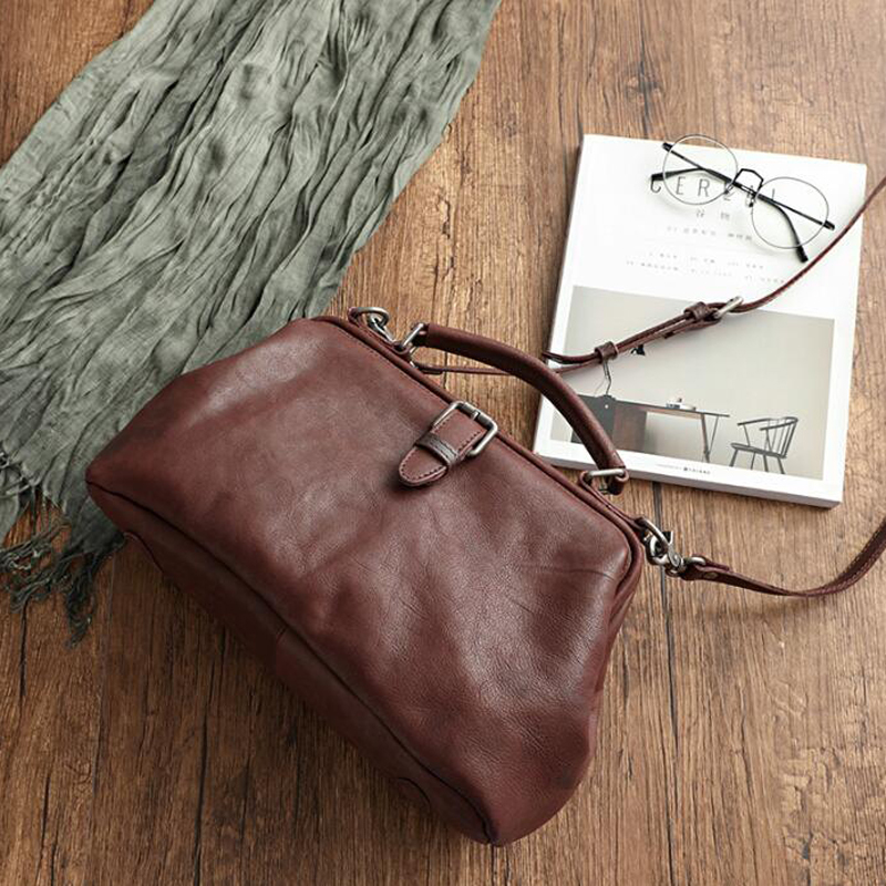 オリジナル本革ドクターハンドバッグ 100% 牛革女性ビッグ - Doctor Bag Leather のレビューと価格