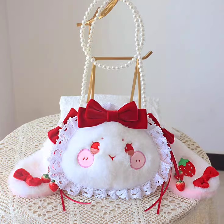 ロリータ 大容量 ソフトガール イチゴウサギ パールチェーン - Women Bags Europe のレビューと価格