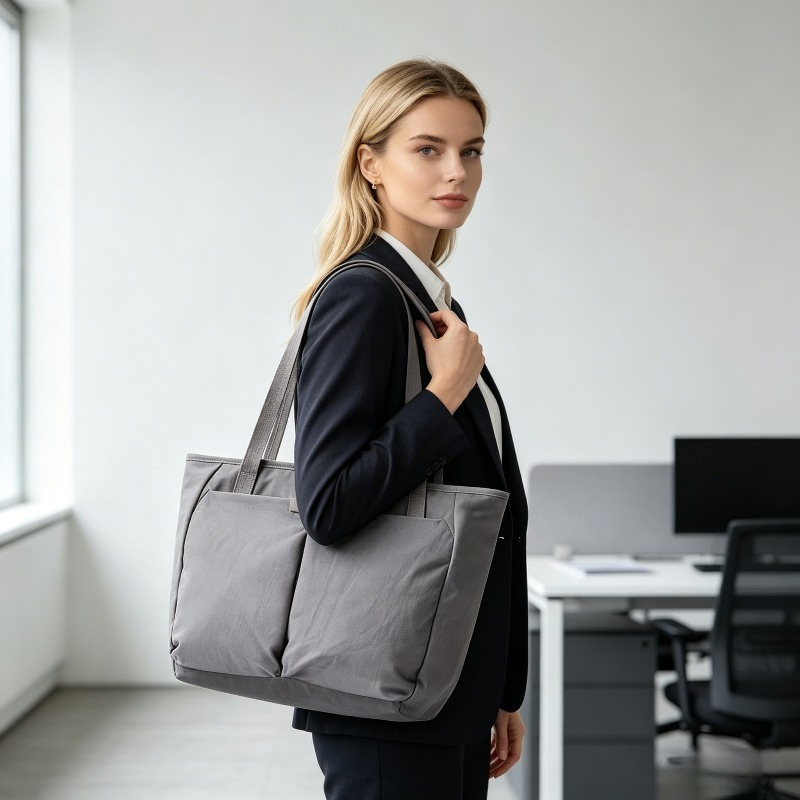 女性用大型ショルダートートバッグ、ラップトップコンパートメン - Women Bags Work のレビューと価格