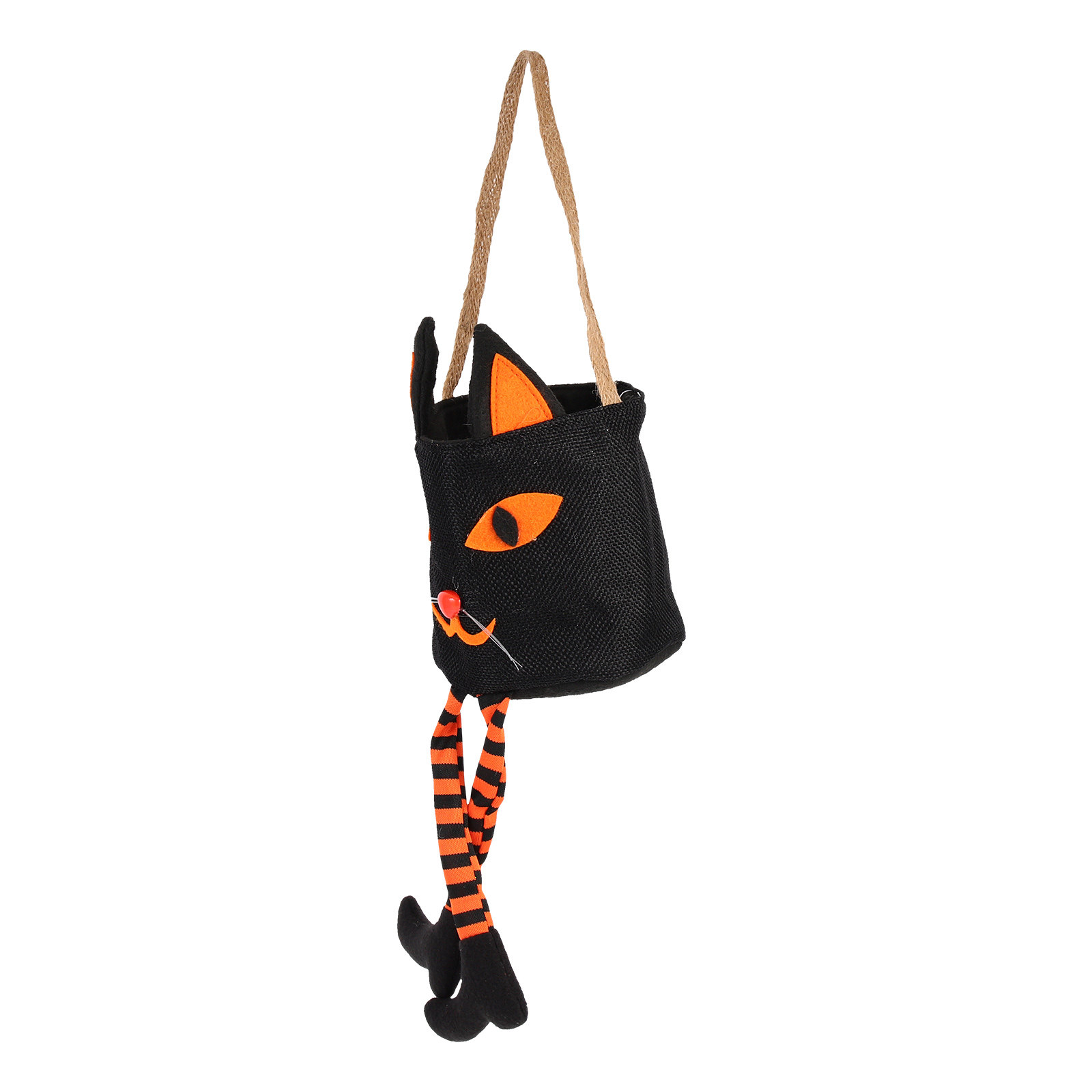 キッズハロウィンキャンディバッグ猫デザインポータブル布製キャ - Basket Bag Wicker のレビューと価格