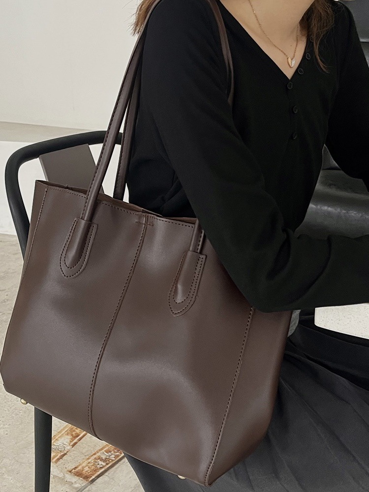 女性のための革のトートバッグ,良質,シンプル,大容量,正方形 - Women Bags In Sale のレビューと価格