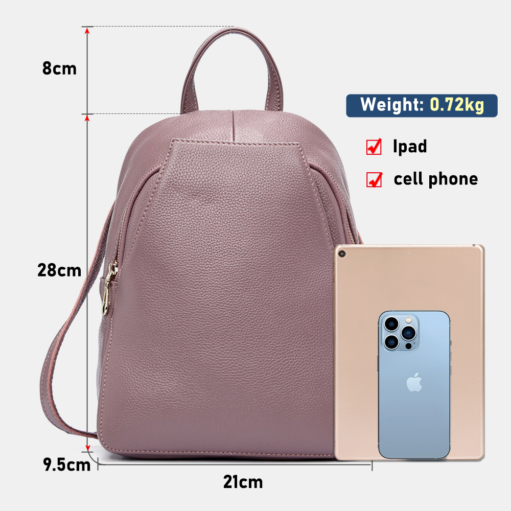 Zency チャーム女性バックパック 100% 本革盗難防止 - Women Bags In Sale のレビューと価格