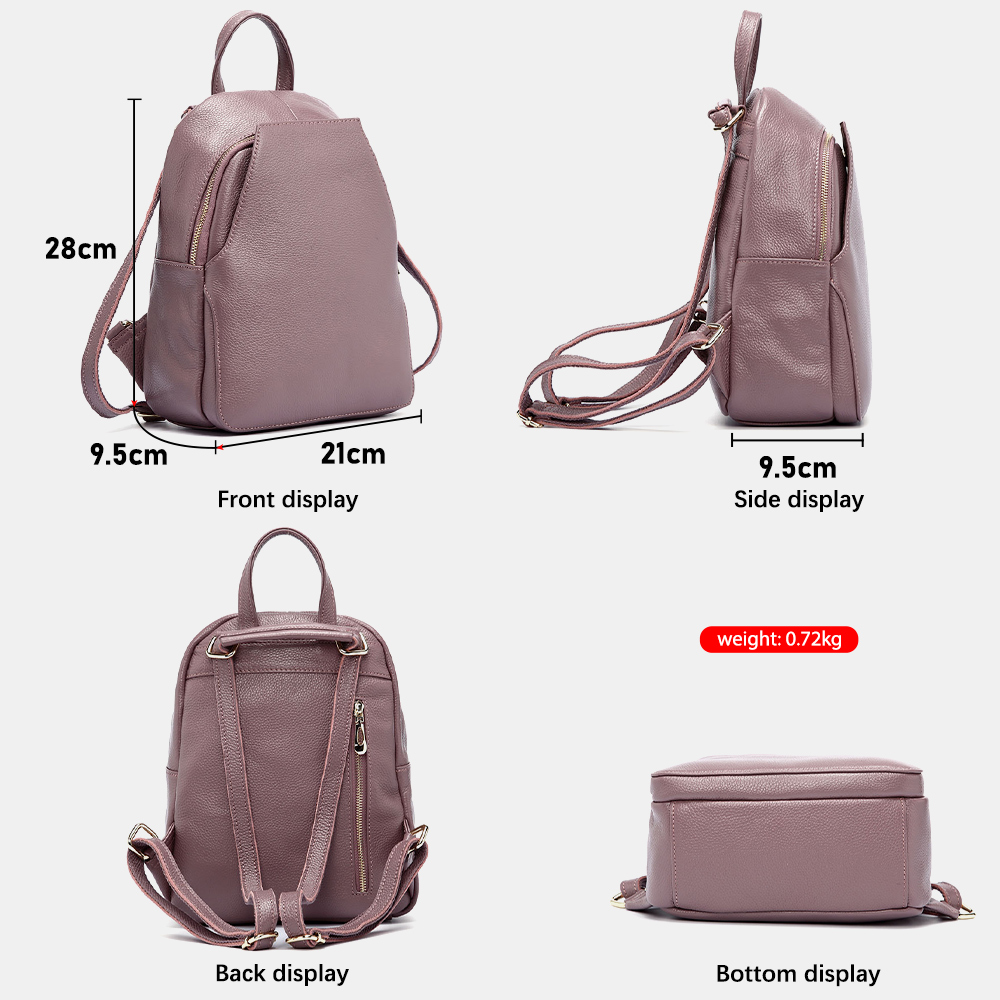 Zency チャーム女性バックパック 100% 本革盗難防止 - Women Bags In Sale のレビューと価格