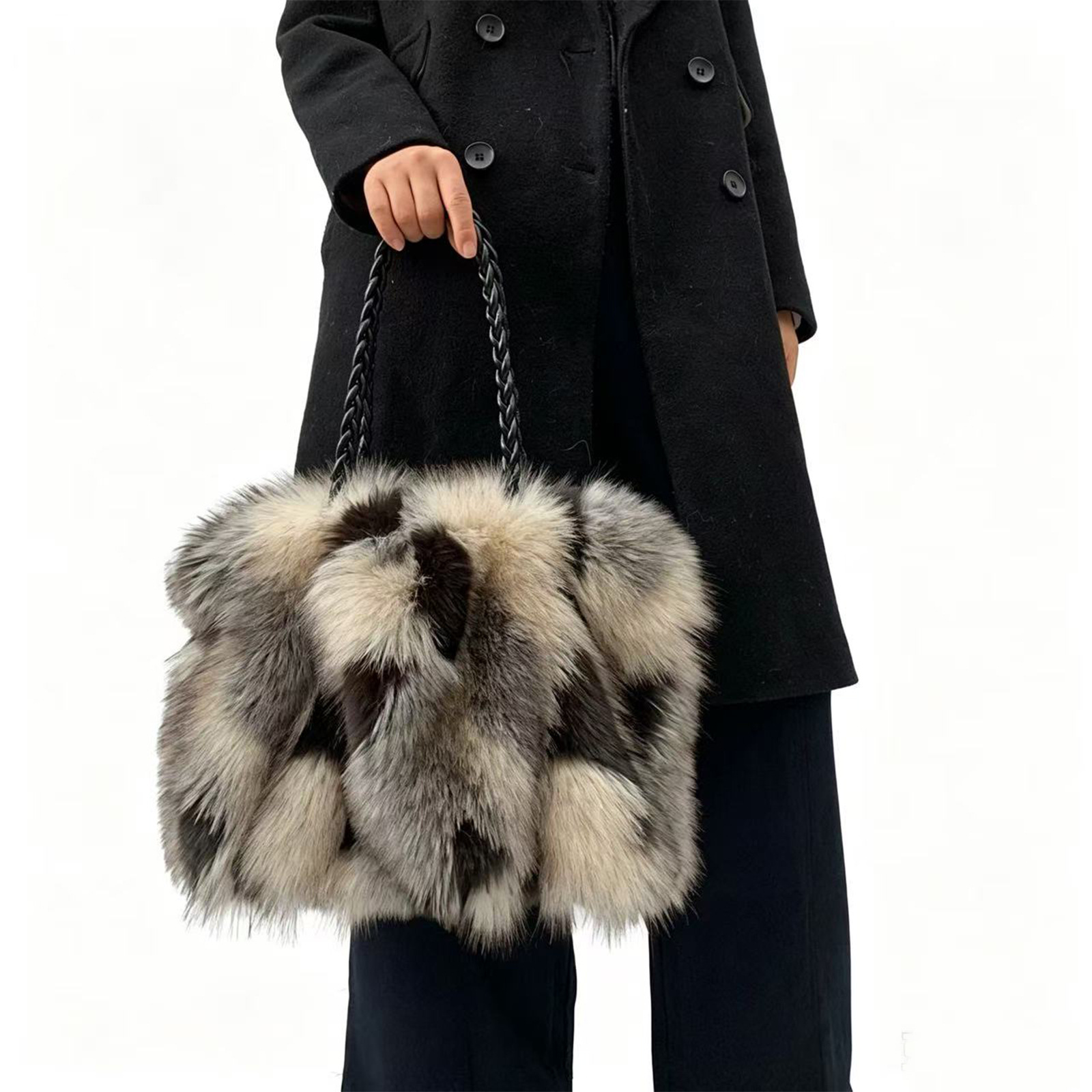 女性用フェイクフォックスファーショルダーバッグ 秋冬 アメリ - Women Bags Max のレビューと価格
