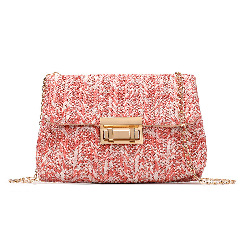 女性夏のビーチレインボーストライプ織わらクロスボディショルダ - Women Bags Polene のレビューと価格