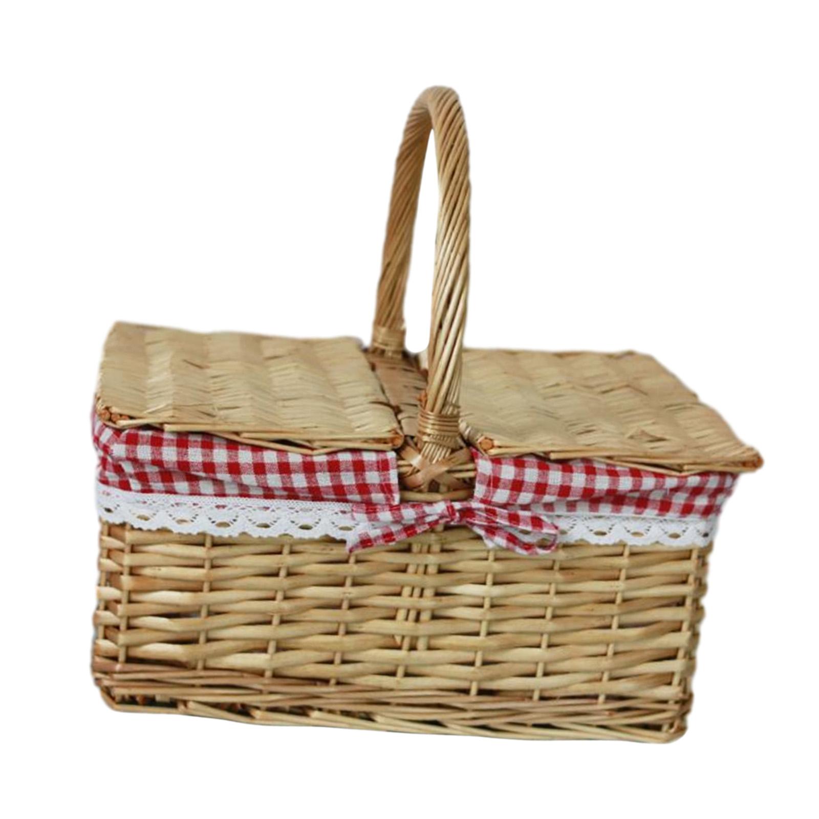 ピクニックバスケット ウィッカー織バスケット ハイキング用  - Basket Bag Wicker のレビューと価格