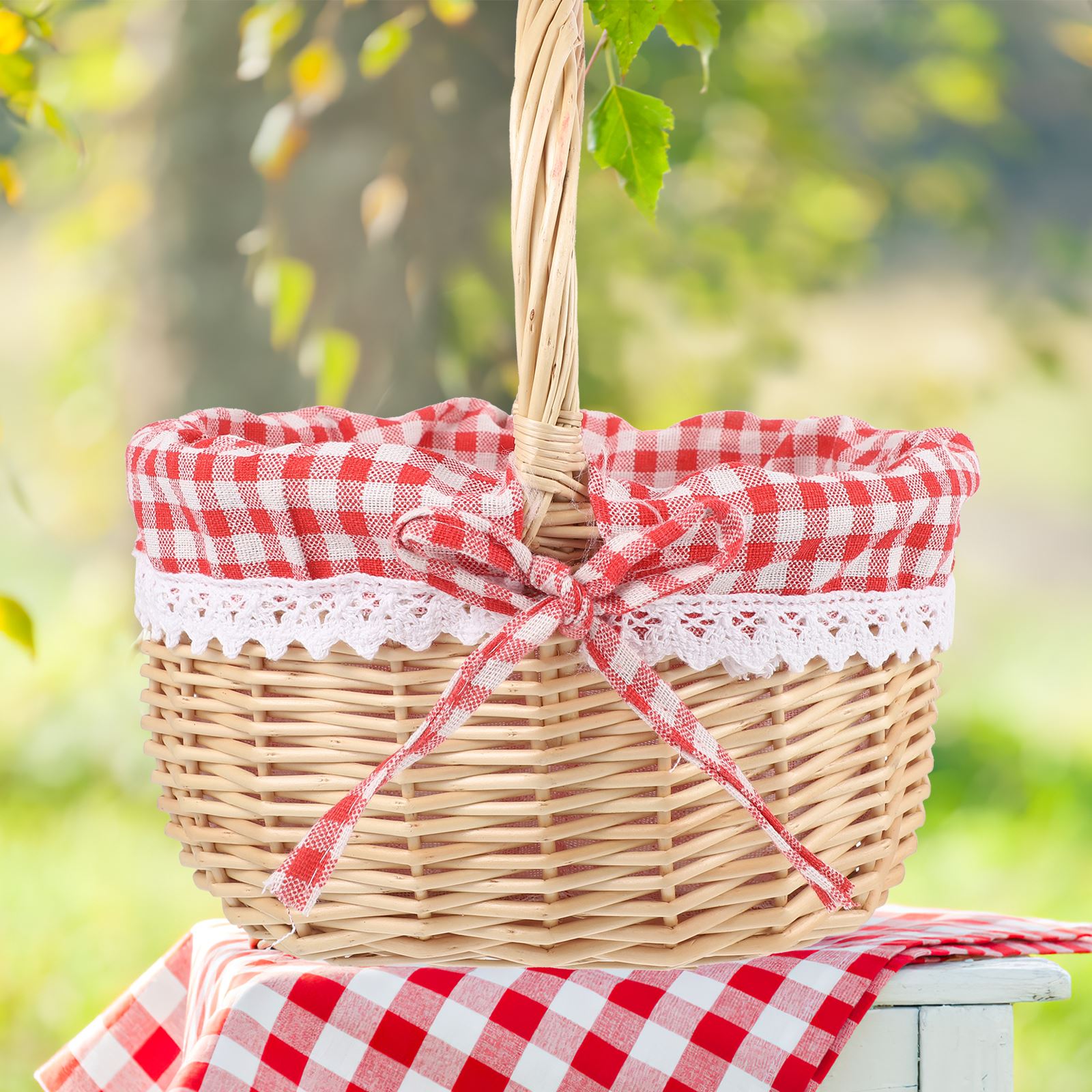 Zerodeko 赤ずきんちゃんバスケット 手編みピクニック - Basket Bag Wicker のレビューと価格