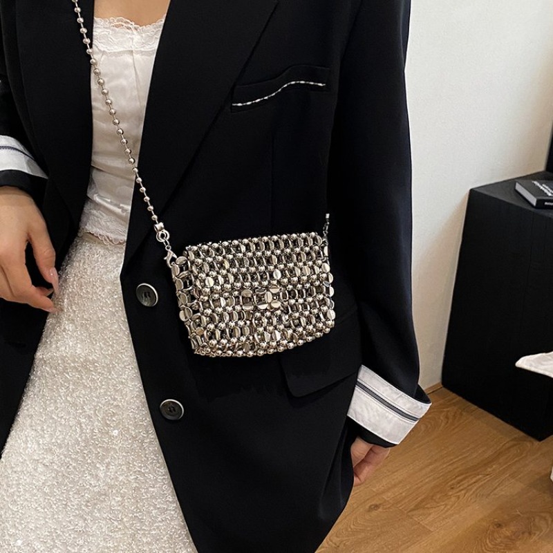PU 高級感 ソリッドカラー イブニングバッグ 透かし彫り  - Women Bags In Sale のレビューと価格