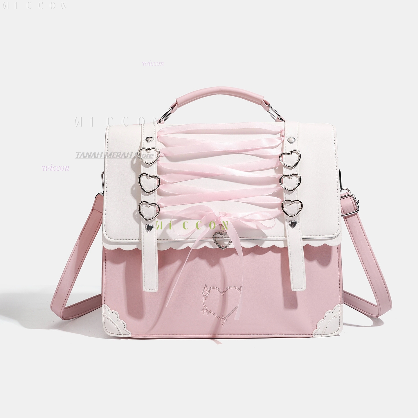 Jirai kei 新しい和風ロリータイタバッグ ハートリボ - Women Bags Europe のレビューと価格