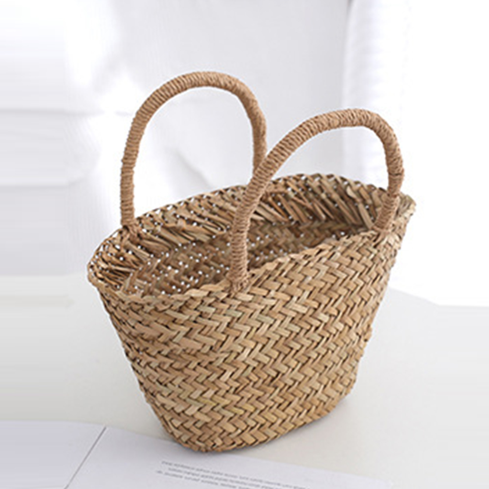 女性のための手作りの籐バッグ,ビーチのためのボヘミアンスタイ - Basket Bag Wicker のレビューと価格