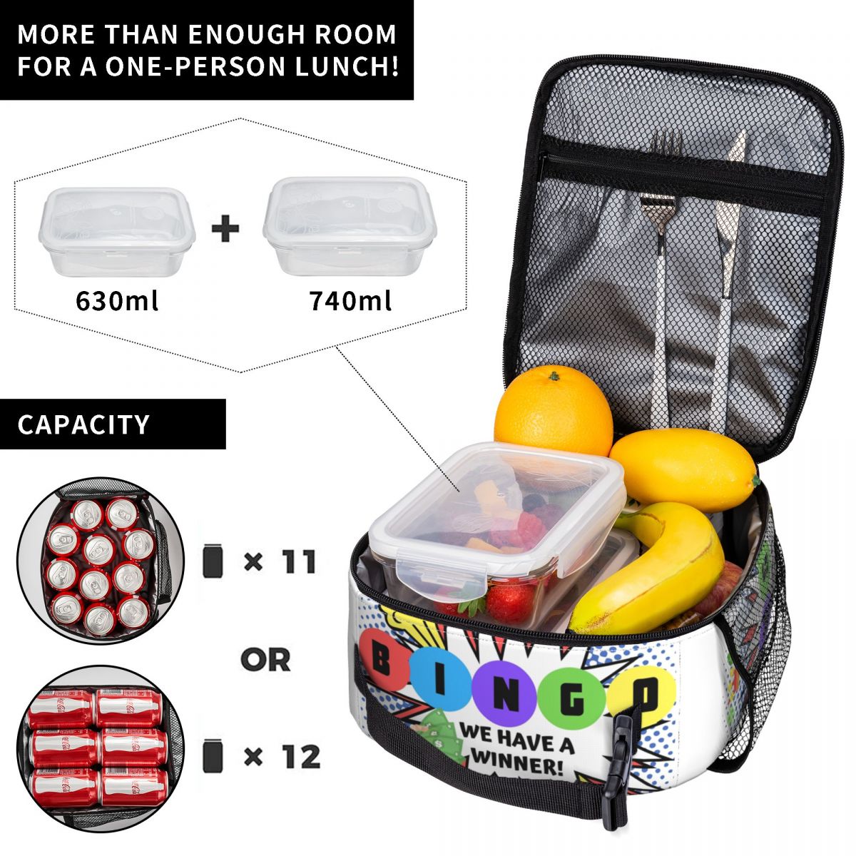 ビンゴ ウェイハブアウィナー 断熱ランチトートバッグ 女性用 - Women Bags Winners のレビューと価格