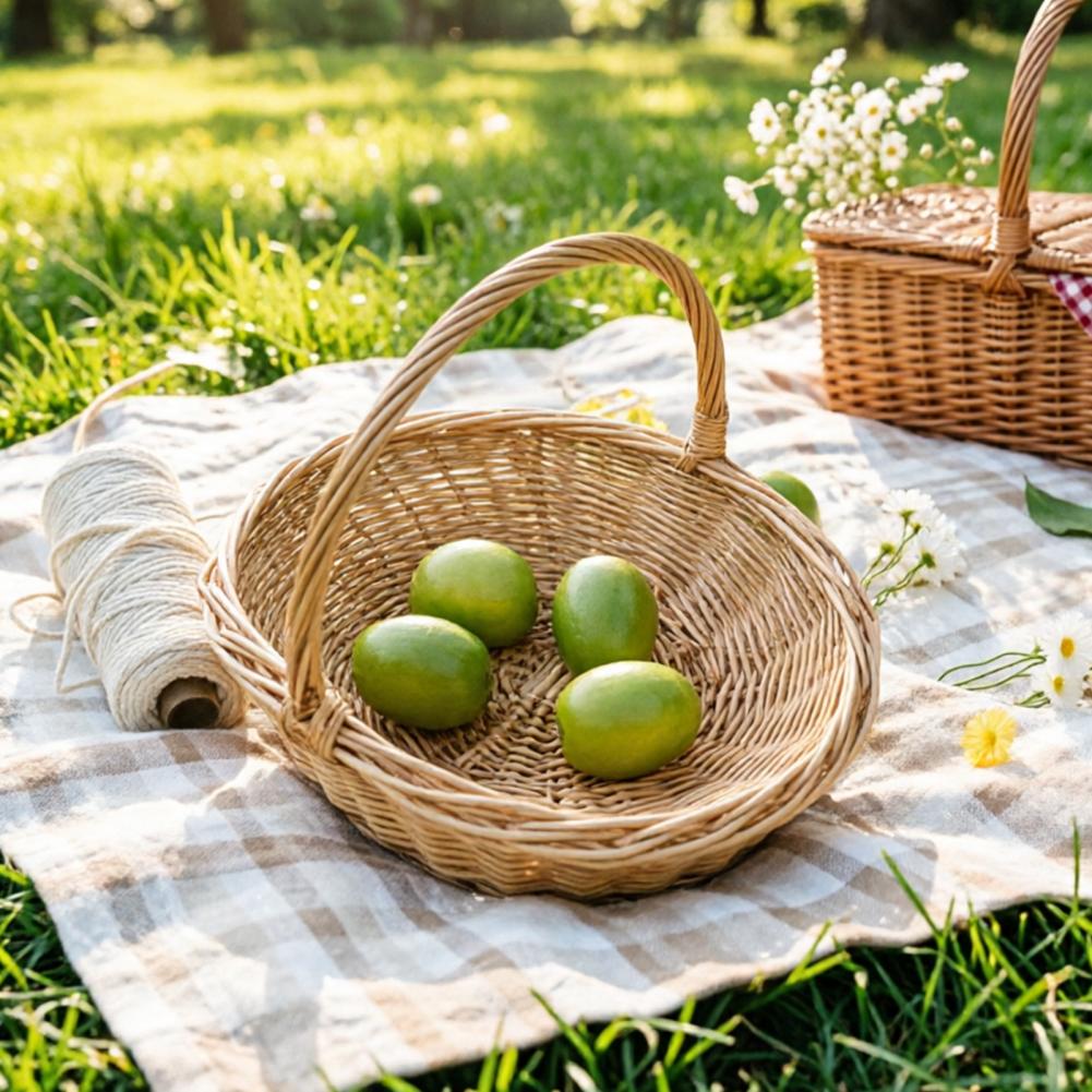 キッチンカウンターオーガナイザー 手編みラタン収納バスケット - Basket Bag Wicker のレビューと価格